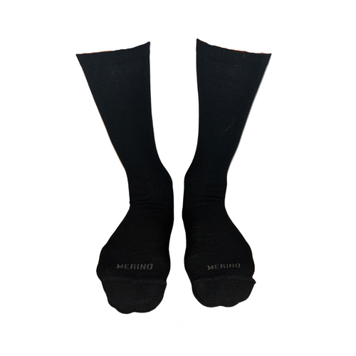 Race Socks Winter Merino - Black - NEW
