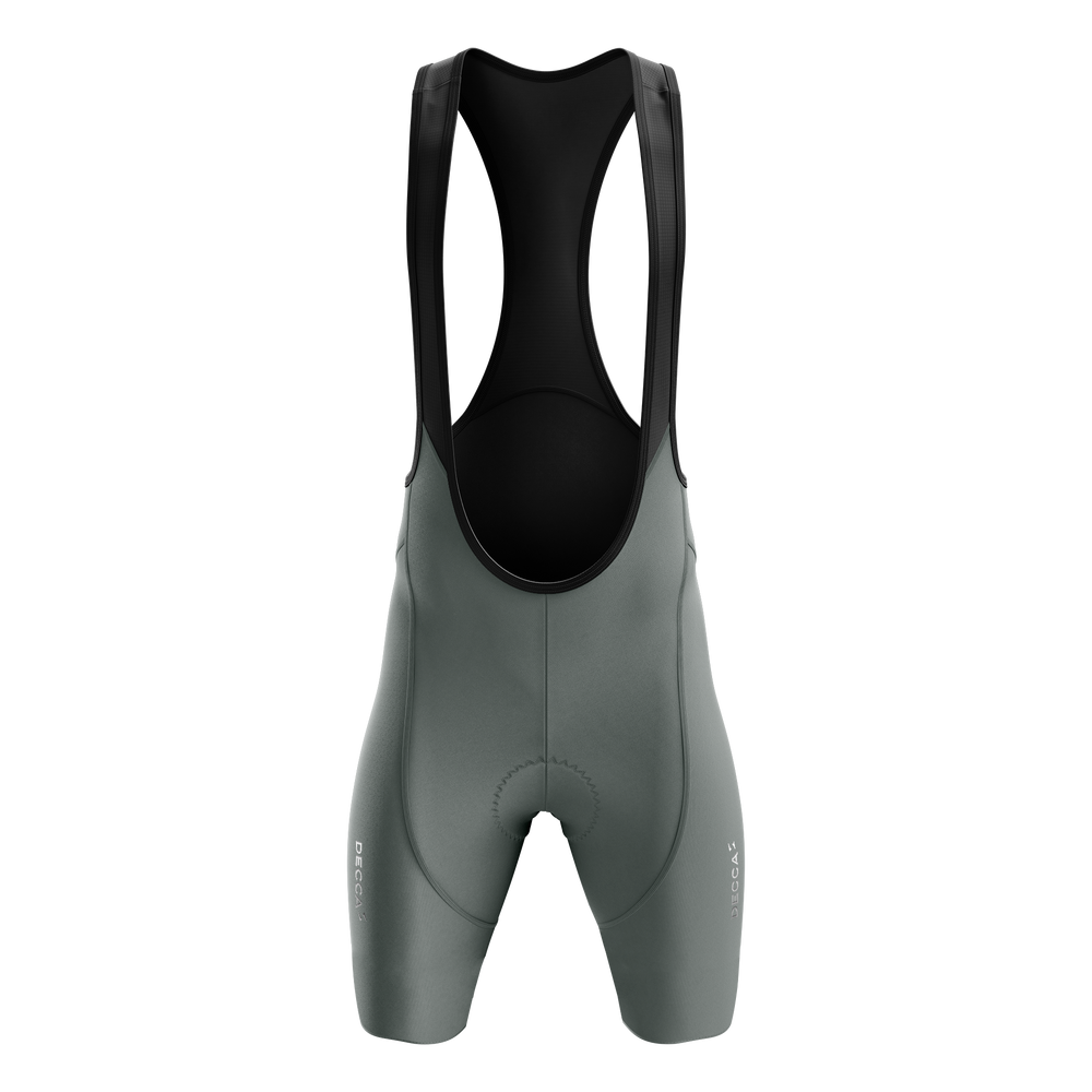 Gripperless Bib Short Gran Fondo Men - Green/Grey